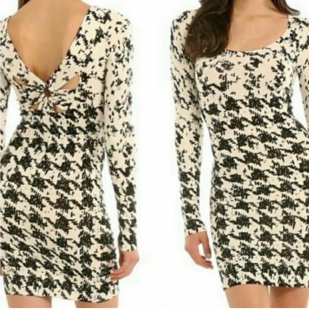 Guess Black and Cream Backless Dress